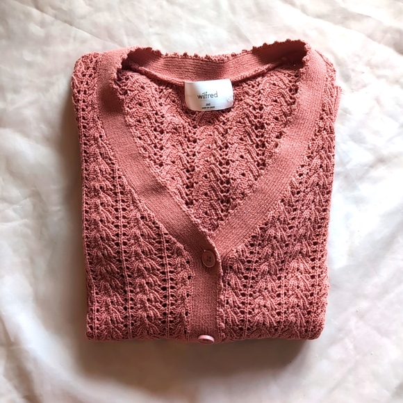 Wilfred Aritzia Blush Pink Knit Cardigan Oversize XXS XS - Picture 8 of 8